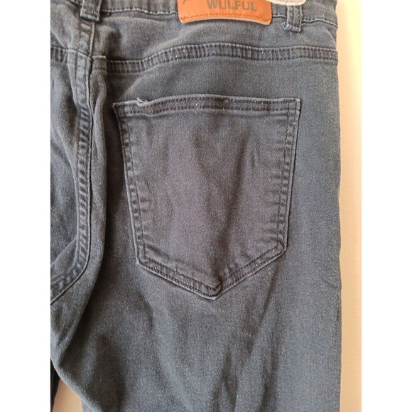 Men’s Wulful Jeans Black 32x39 Faded Black 5 Pocket Slim - Picture 6 of 16